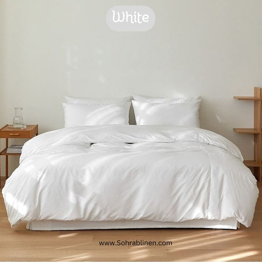 white-bedsheet-set-sohrablinen.White bedsheet set