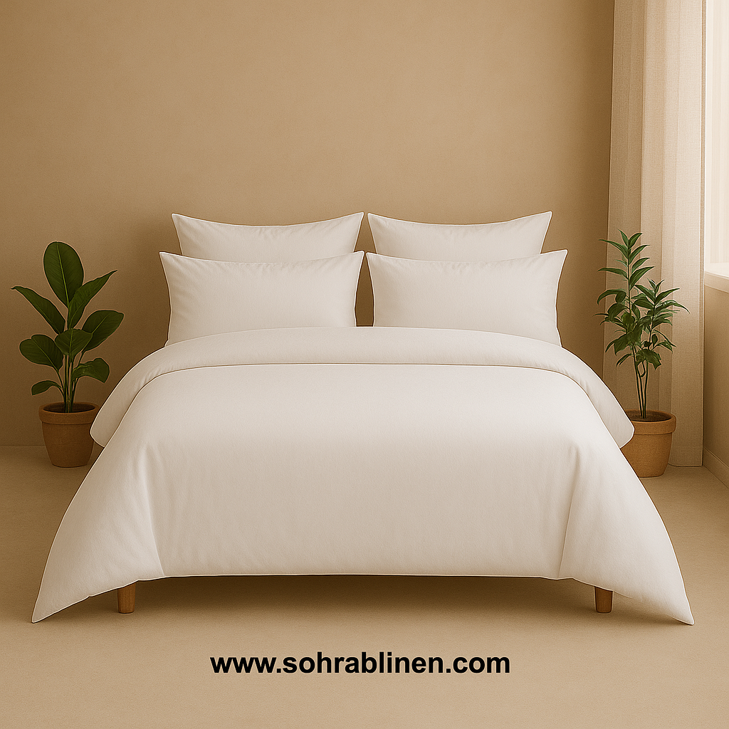 T-200 Premium White Bedsheet Sets