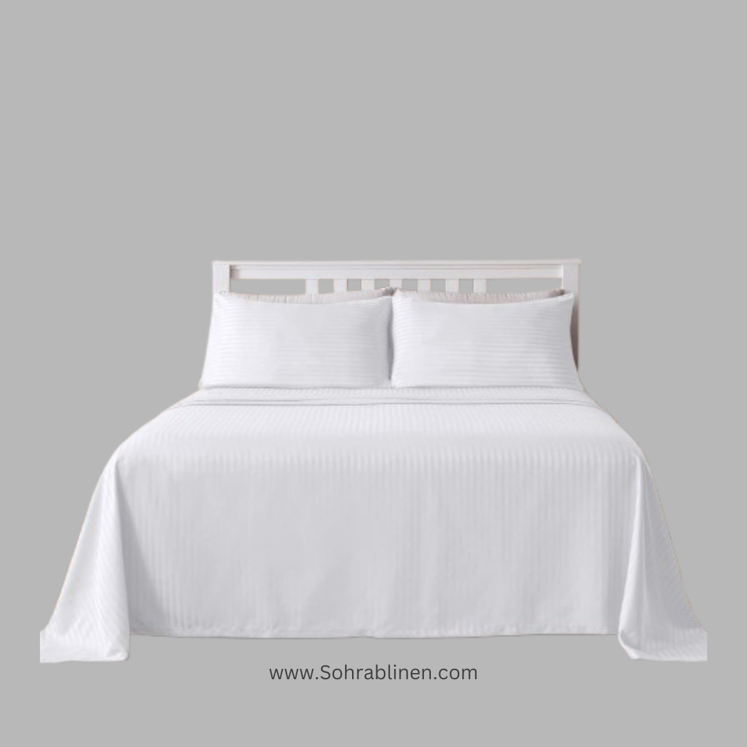 Premium white bedsheet set