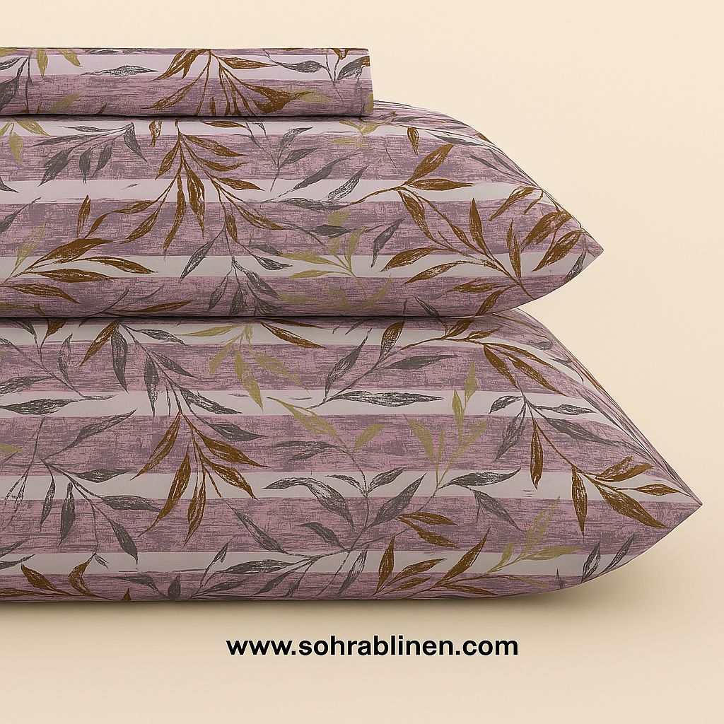 Lavender Bareeze Crystal cotton bedsheet set