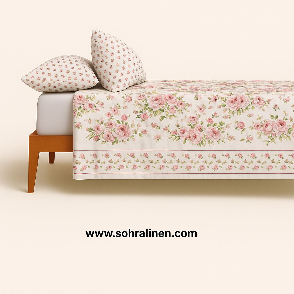 Pink Serenity Cotton Bedsheet set