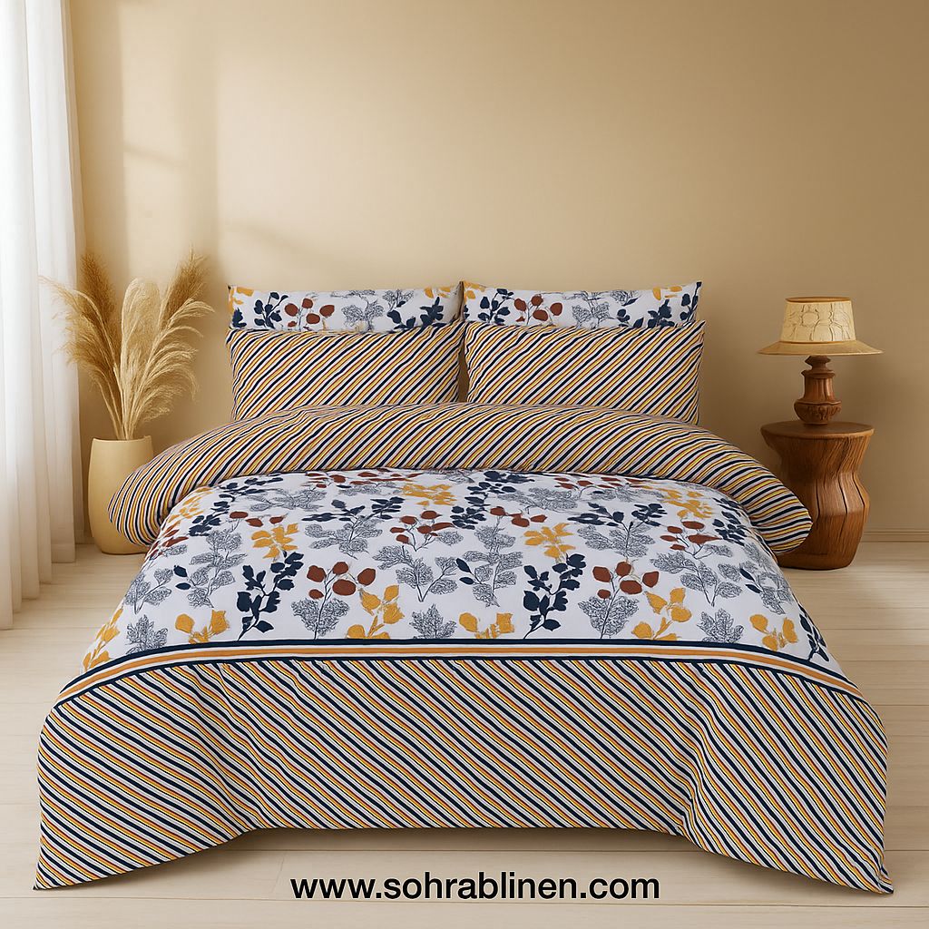 Autumn bloom T-150 Cotton bedsheet set