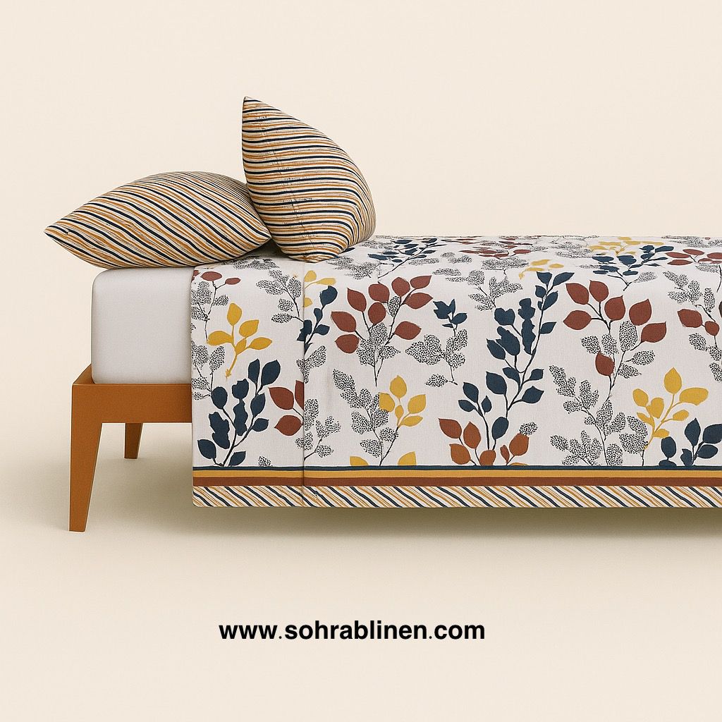 Autumn bloom T-150 Cotton bedsheet set
