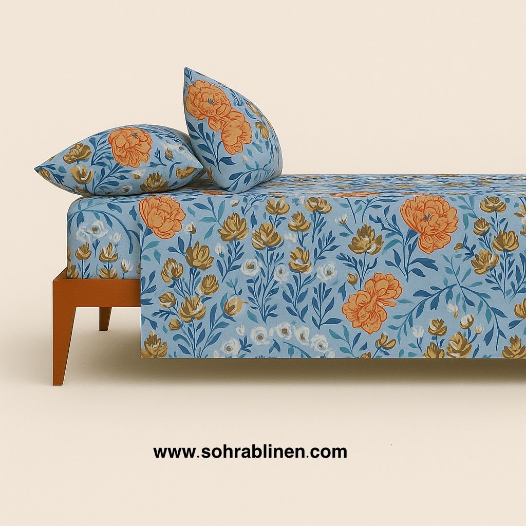 Blooming Crystal Cotton Bedsheet Set