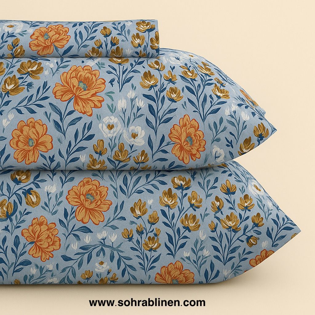 Blooming Crystal Cotton Bedsheet Set