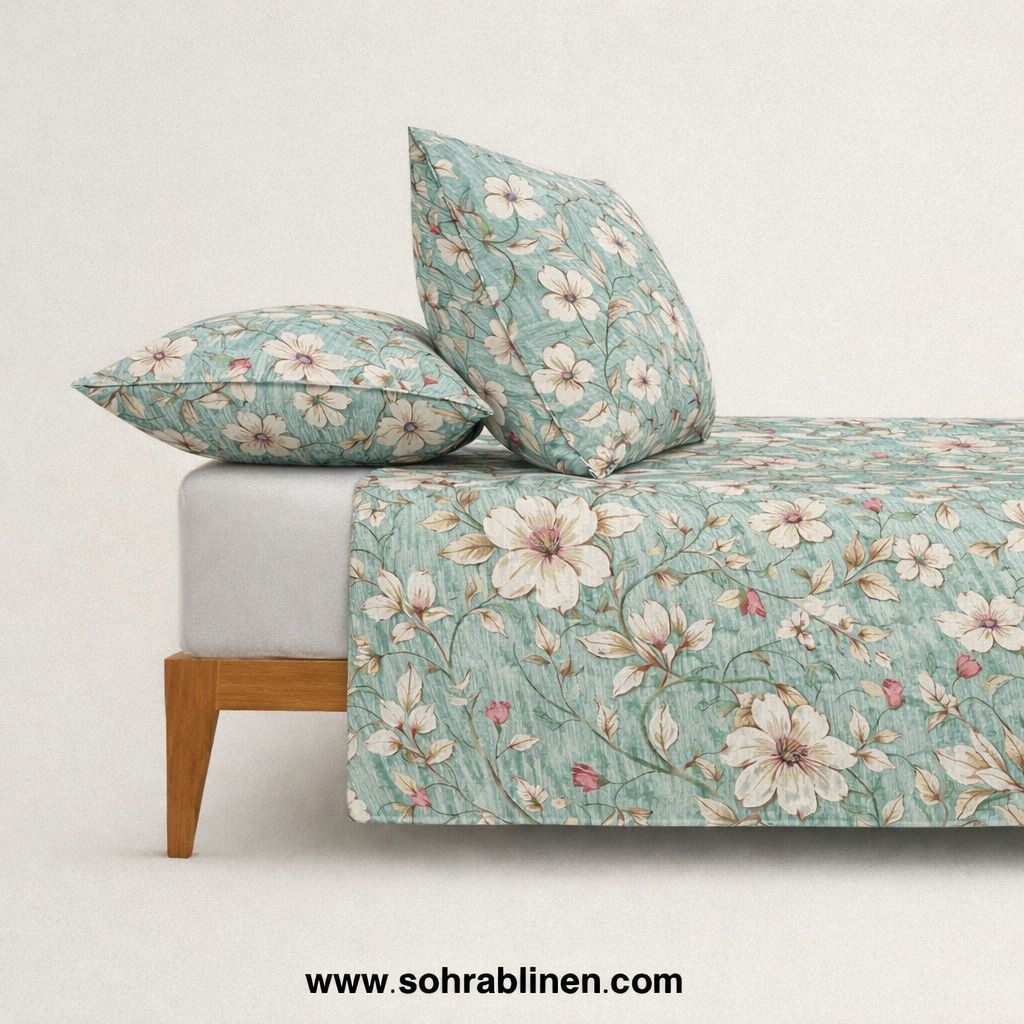 Flora Gleam Crystal Bed sheet Set