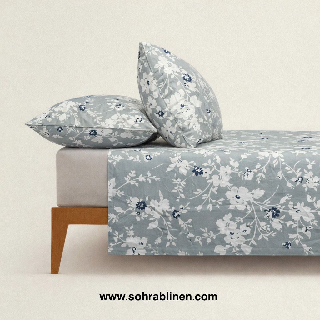 Signature Sage Floral Cotton bedsheet Set