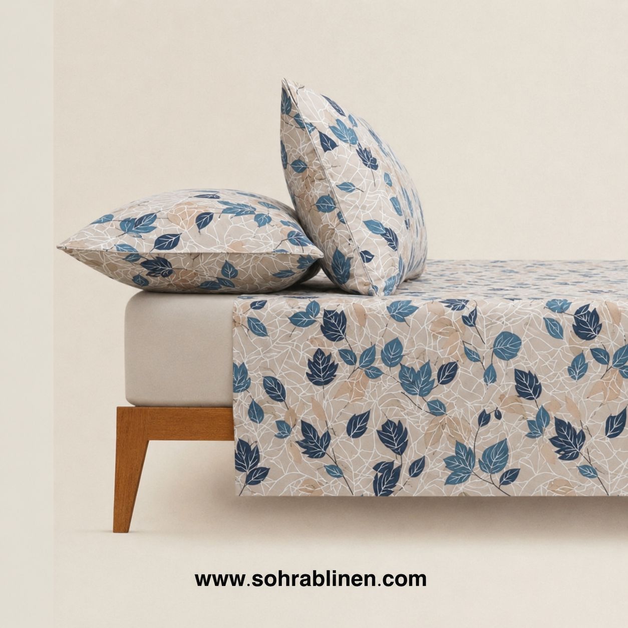 Leaf Serenity T-150 Cotton Bed Sheet Set