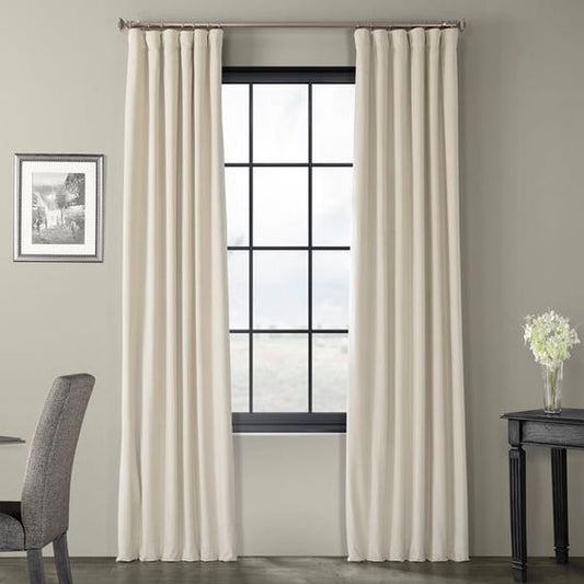 Plain Half White Curtain