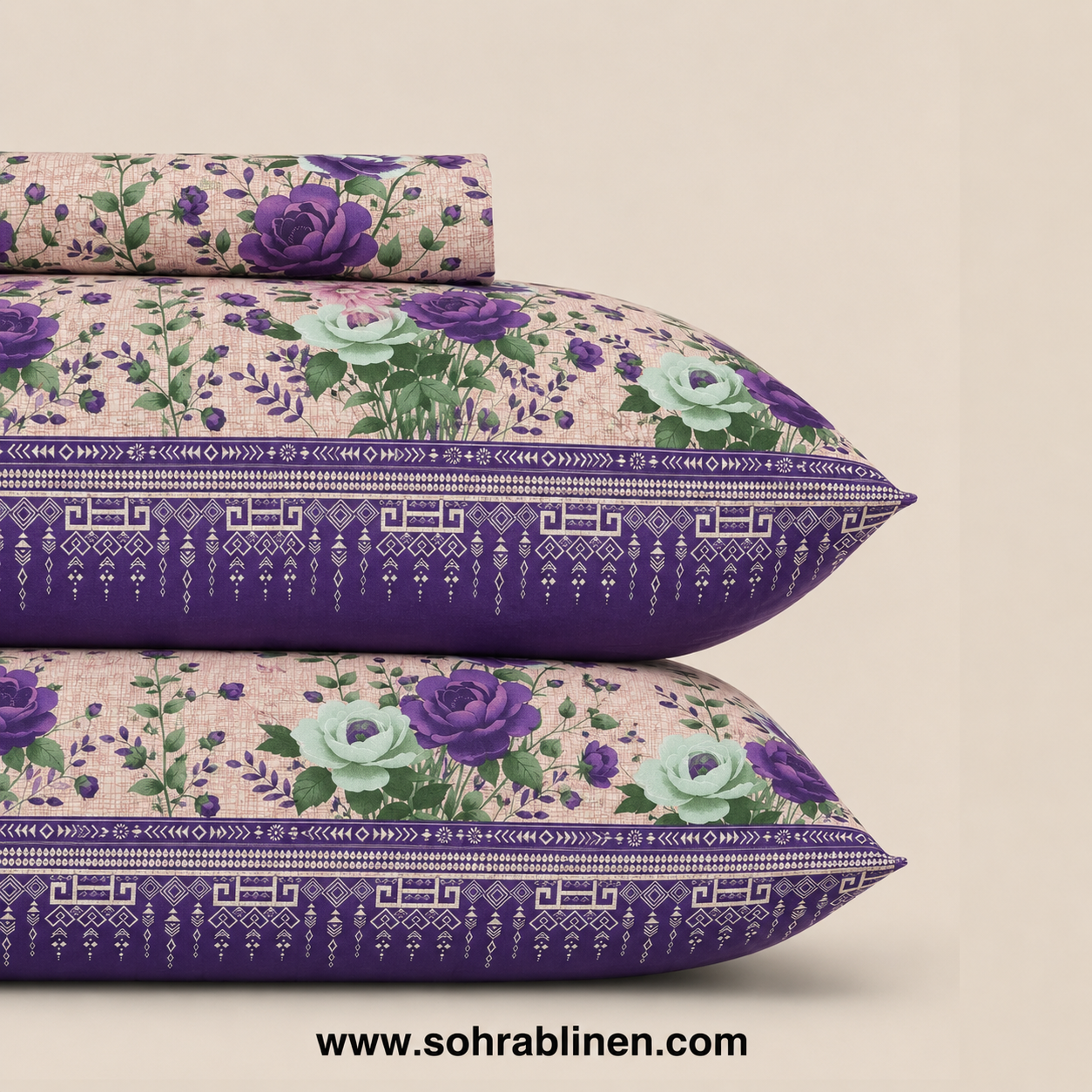 Lavender Garden T-150 Cotton Bed Sheet Set