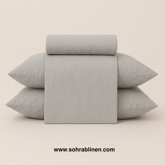 P-04 Soft  Plain Bedsheet Set
