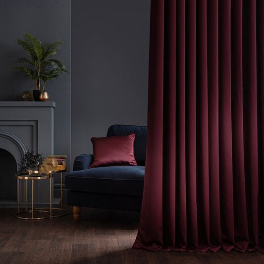 Plain Maroon Curtains