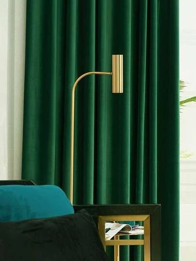 Plain Green Curtains