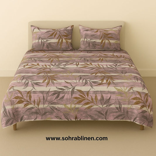 Lavender Bareeze Crystal cotton bedsheet set