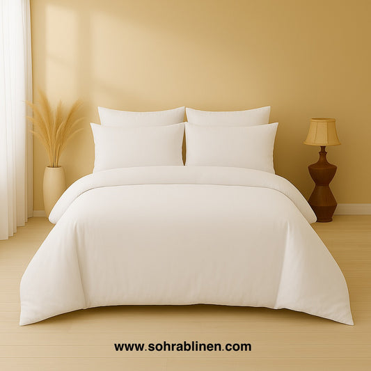 T-144 Premium White Bedsheet Set