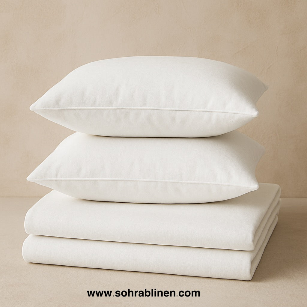 Premium white bedsheet set