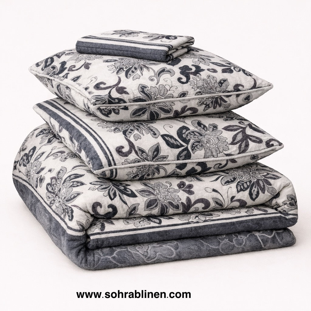 Urban Floral Fleece Bedding Set