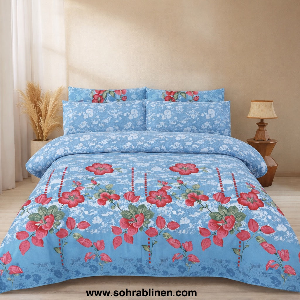Cotton Blush Garden bedsheet Set