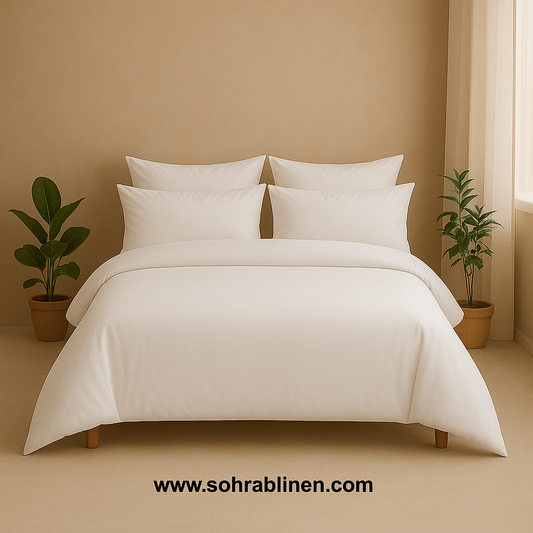 T-200 Premium White Bedsheet Sets