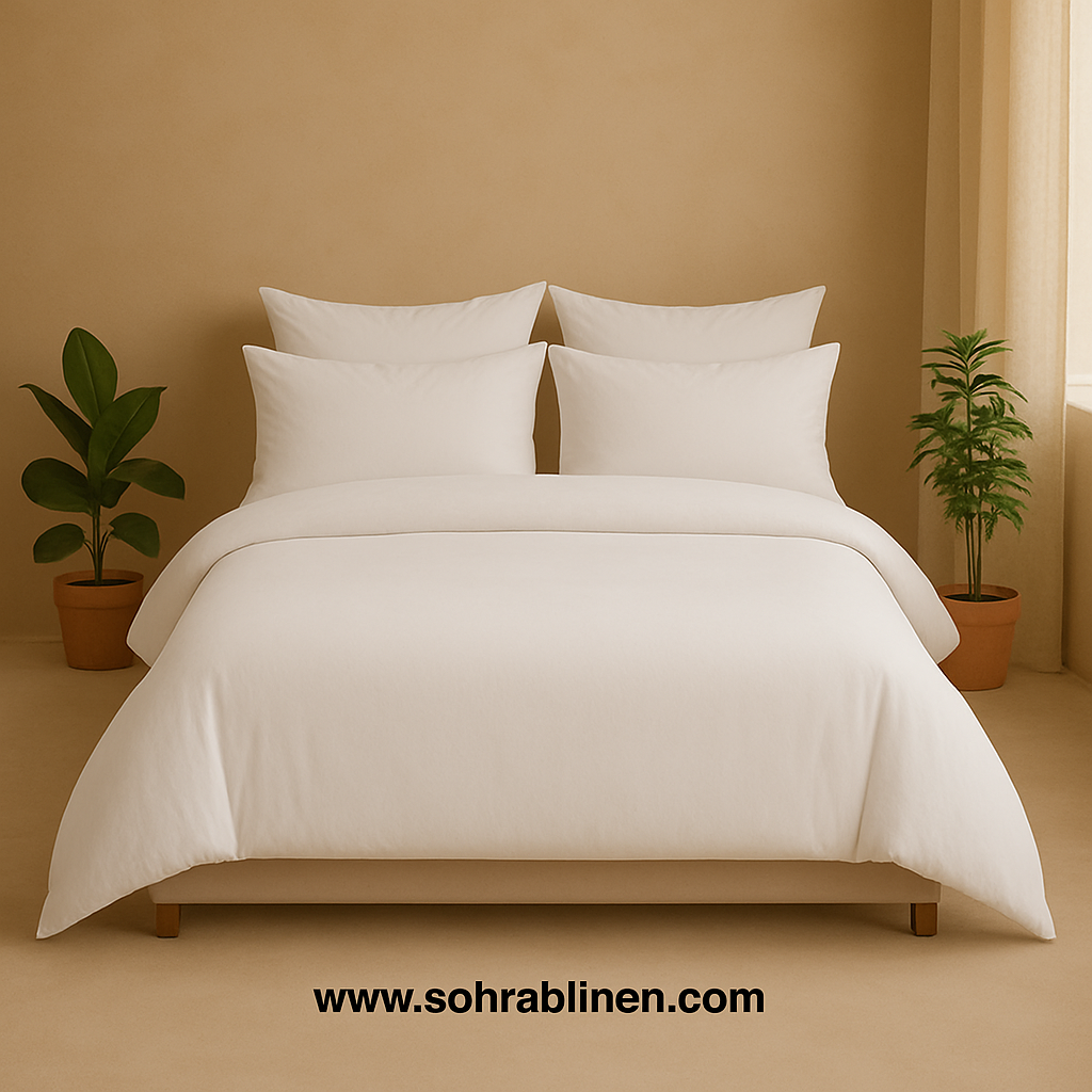 T-144 White Cotton Bedsheet
