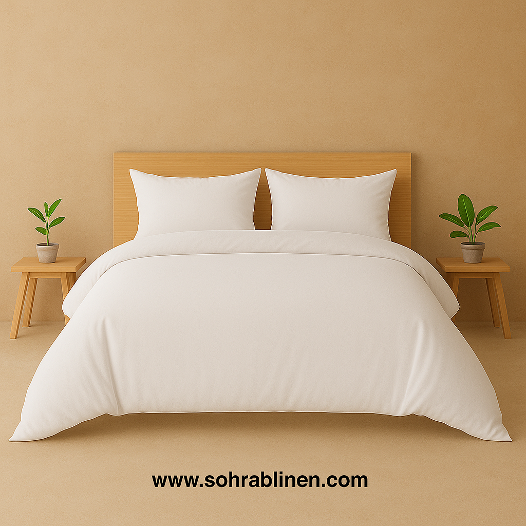 T-225 Premium White Bedsheet Set