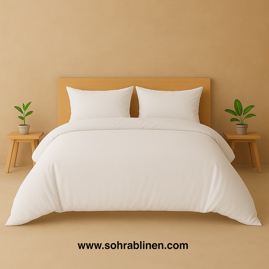 T-225 Premium White Bedsheet Set