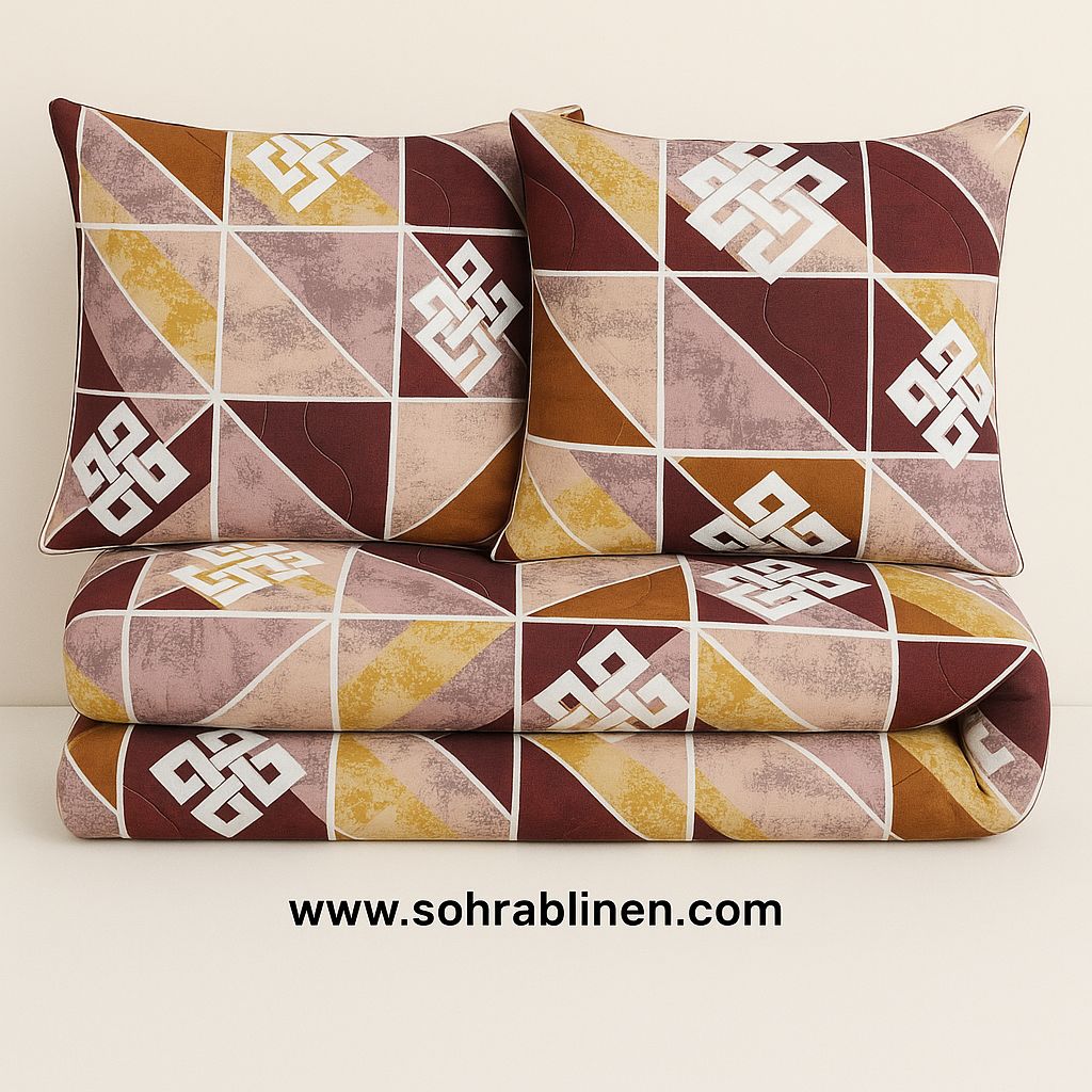 Royal Bloom Maroon Comforter Set 6PC