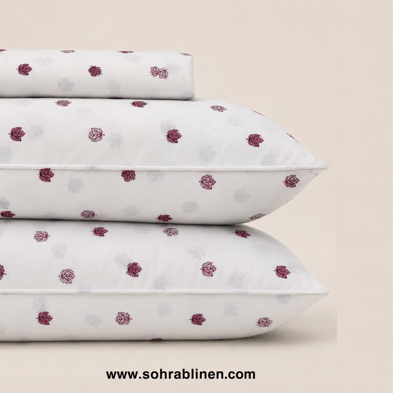 Autumn Leaf Bliss T-150 Cotton Bed Sheet Set