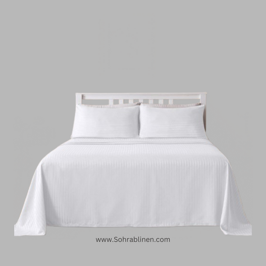 Premium white bedsheet set