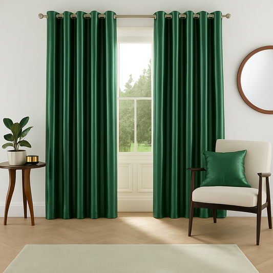 Plain Green Curtain