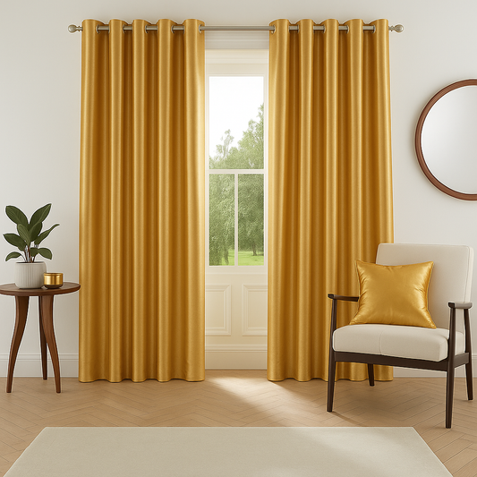 Plain Golden Curtain