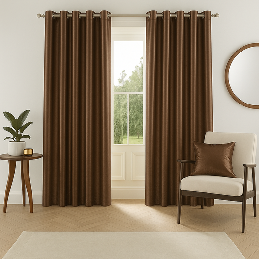Plain Coffee Curtain