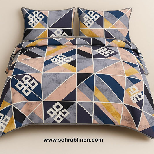 Royal Bloom Blue Comforter Set 6PC
