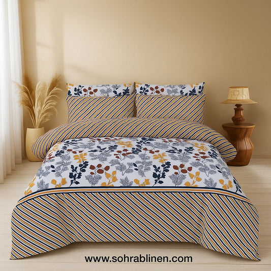 Autumn bloom T-150 Cotton bedsheet set