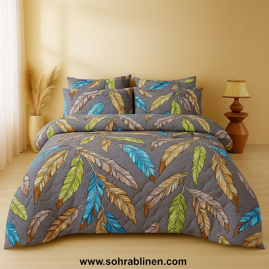 Royal feather  Comforter Set 6PC Set