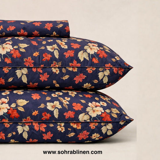 Leafy Cotton bed sheet Set