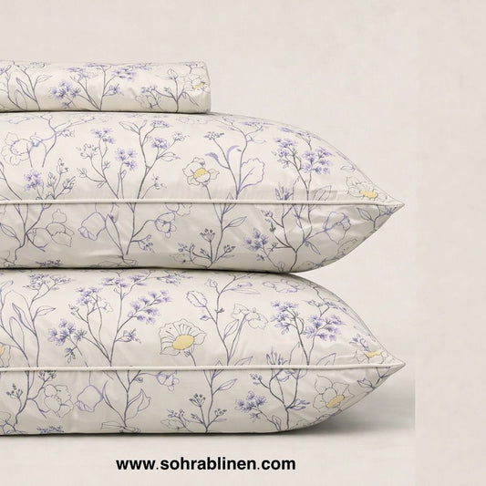 Petals Floral Cotton bed sheet Set
