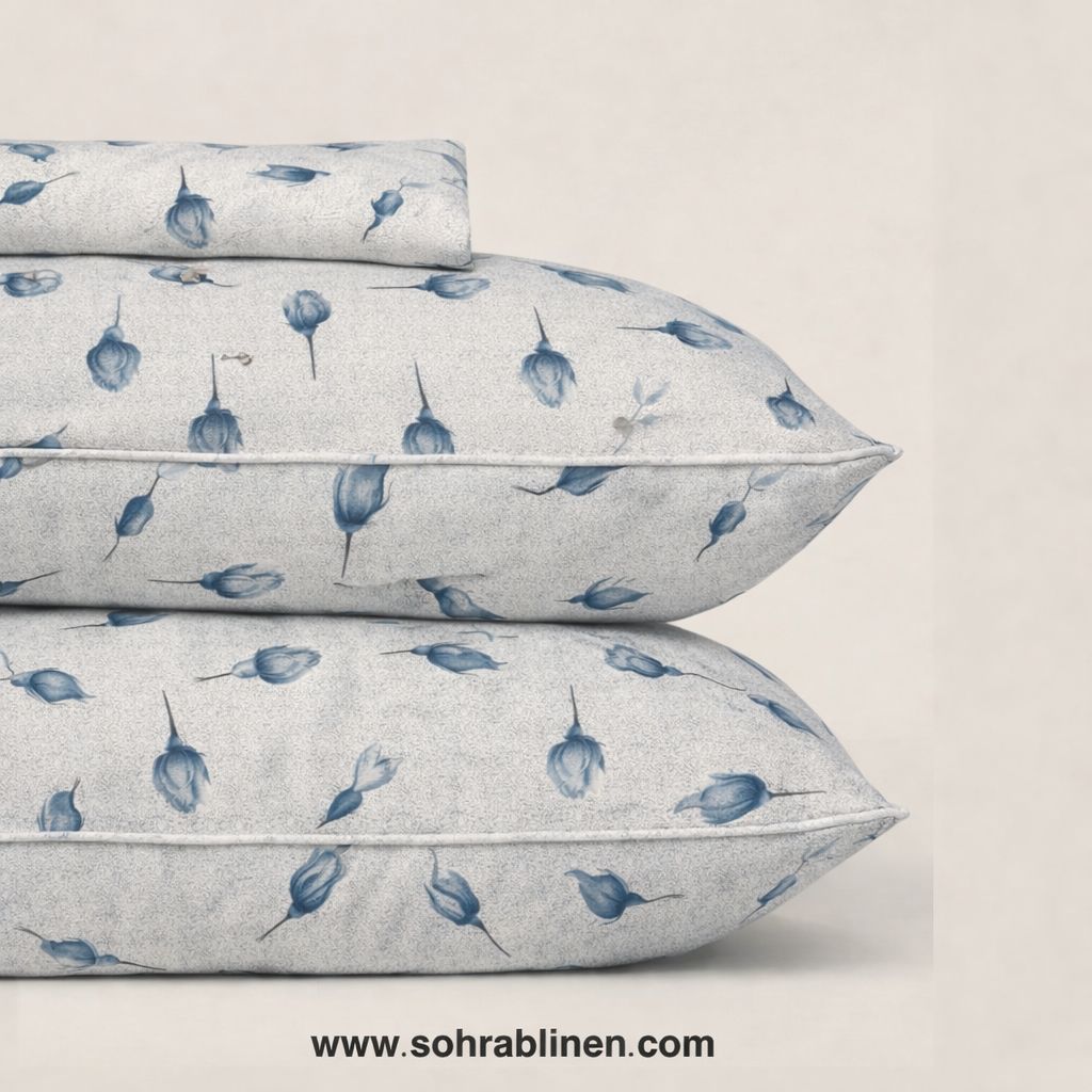 Signature petal Grey Cotton bedsheet Set