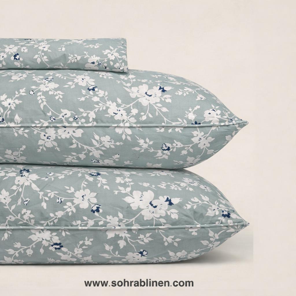 Signature Sage Floral Cotton bedsheet Set