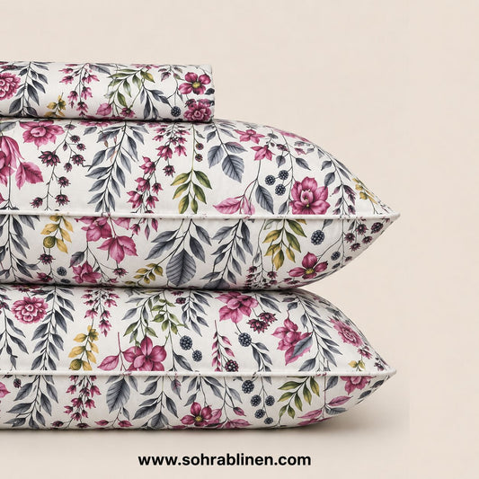 Secret Garden  T-150 Cotton Bed Sheet Set