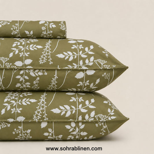 Herbal Heaven T-150 Cotton Bed Sheet Set