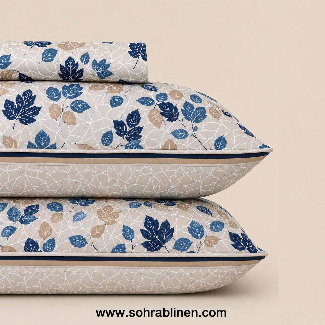 Leaf Serenity T-150 Cotton Bed Sheet Set