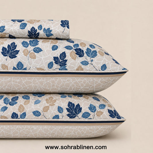 Leaf Serenity T-150 Cotton Bed Sheet Set