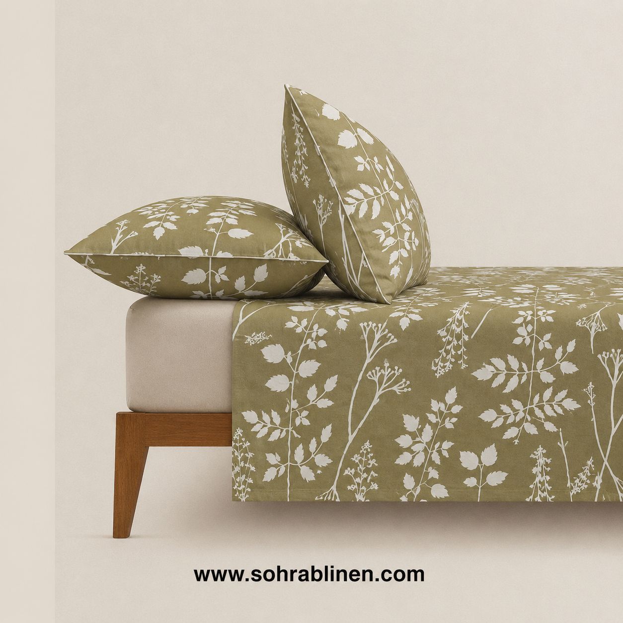 Herbal Heaven T-150 Cotton Bed Sheet Set