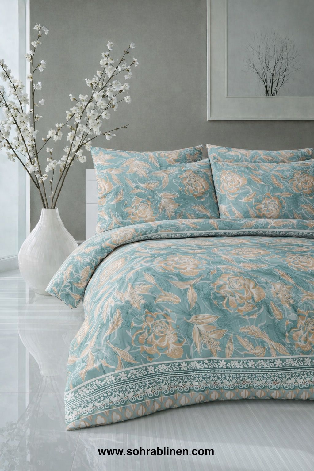 E2-Royal feather  Comforter Set 6PC Set