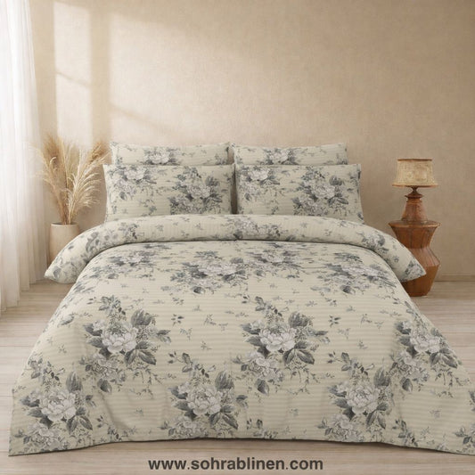 Amber Floral Cotton bed sheet Set