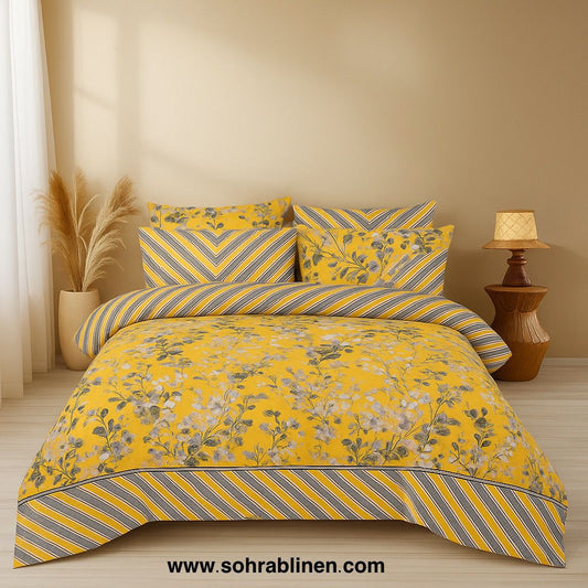 Lush petals T 144 Cotton bedsheet Set