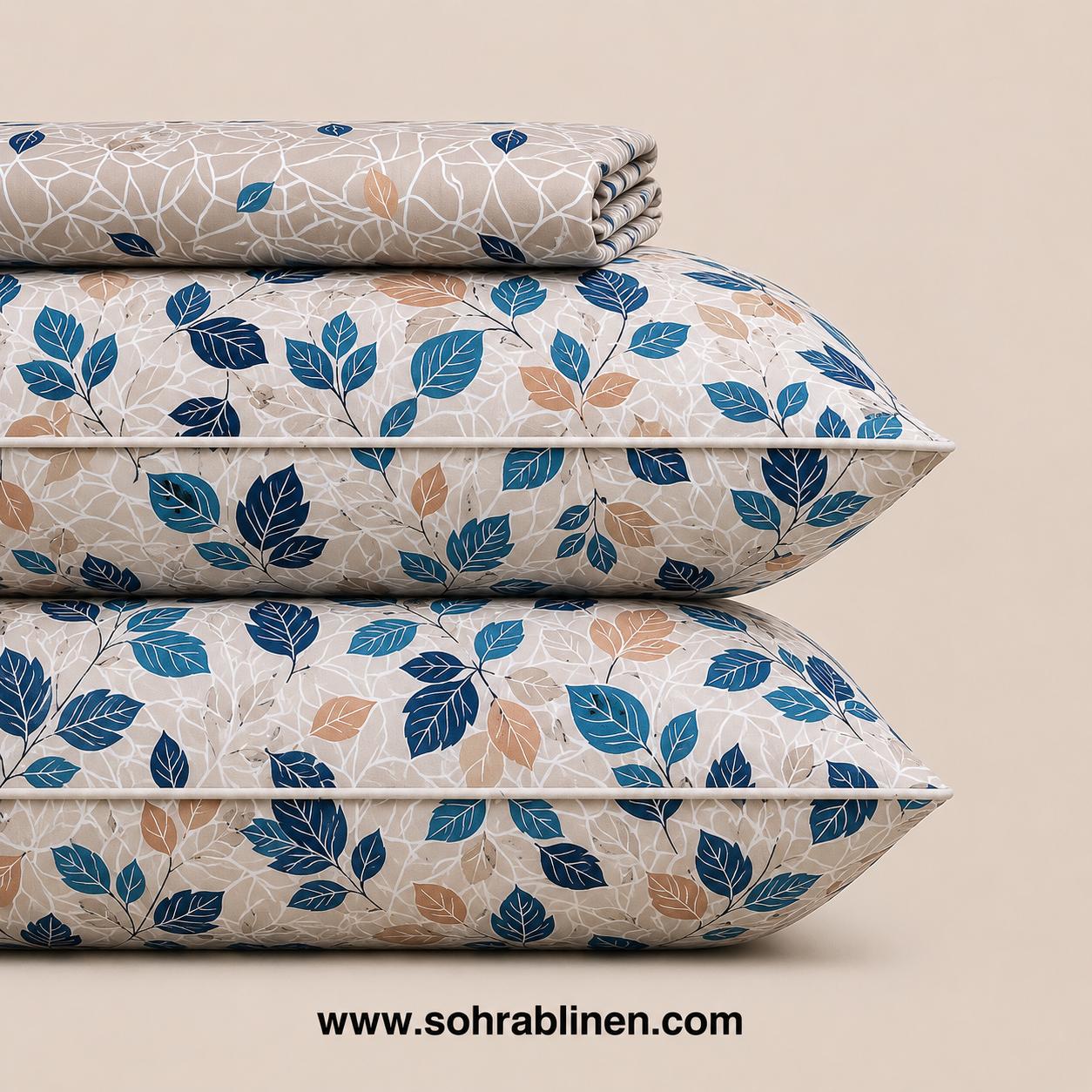 Autumn Leaves T-150 Cotton Bed Sheet Set