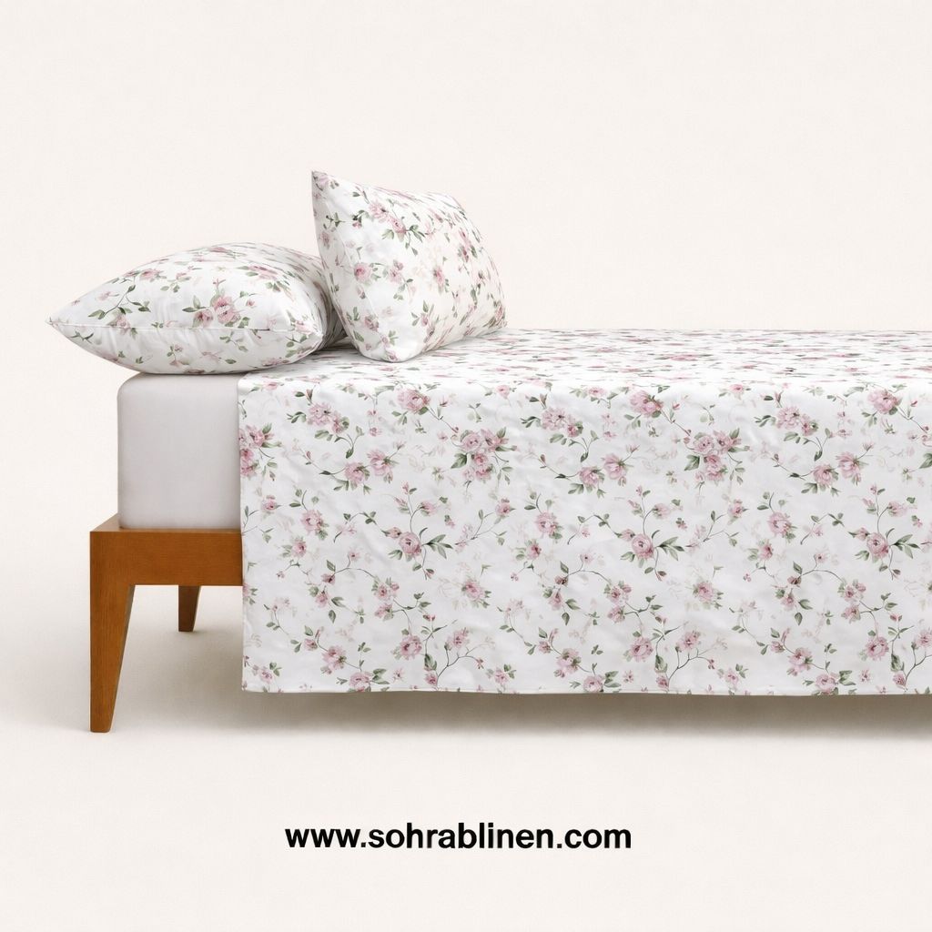 Amber Floral Cotton bed sheet Set